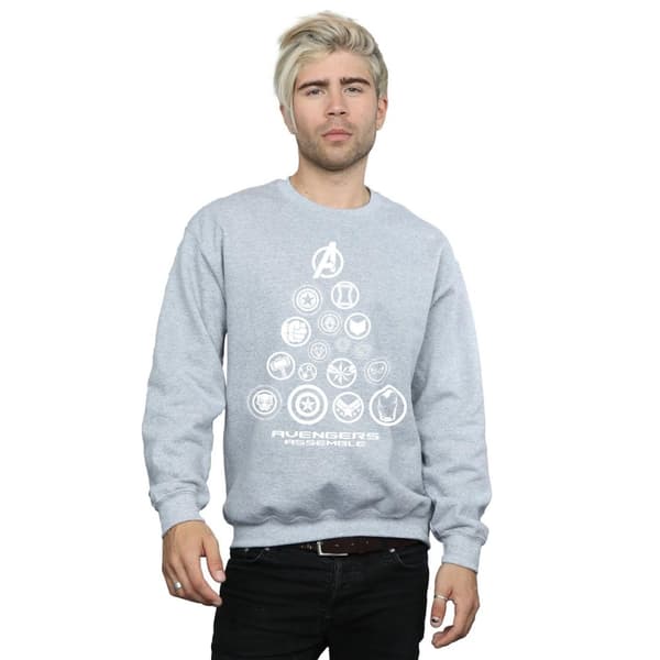Marvel Mens Avengers Endgame Pyramid Icons Sweatshirt