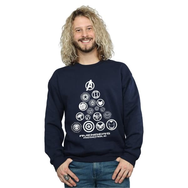 Marvel Mens Avengers Endgame Pyramid Icons Sweatshirt