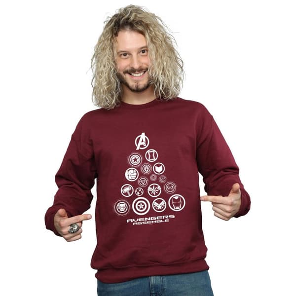 Marvel Mens Avengers Endgame Pyramid Icons Sweatshirt