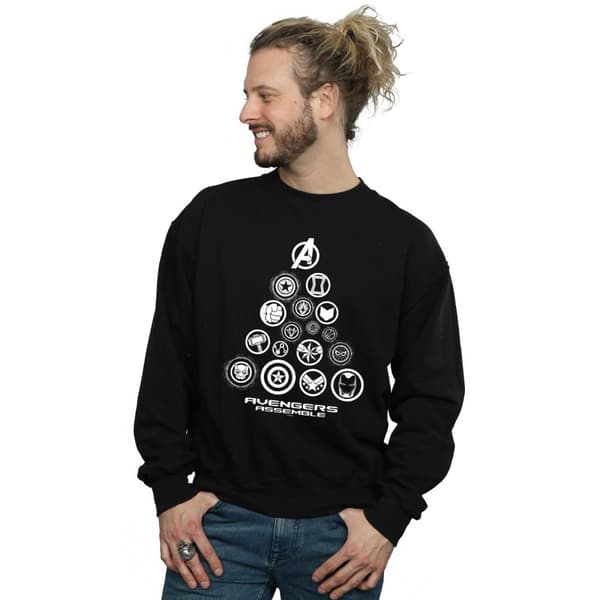 Marvel Mens Avengers Endgame Pyramid Icons Sweatshirt