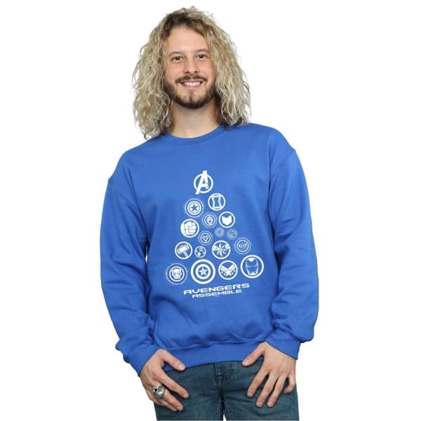 Marvel Mens Avengers Endgame Pyramid Icons Sweatshirt