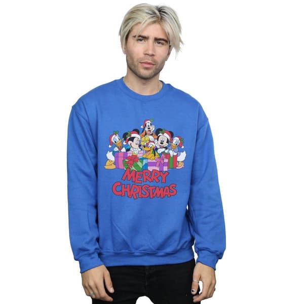 Disney Mens Musse Pigg och vänner jul sweatshirt