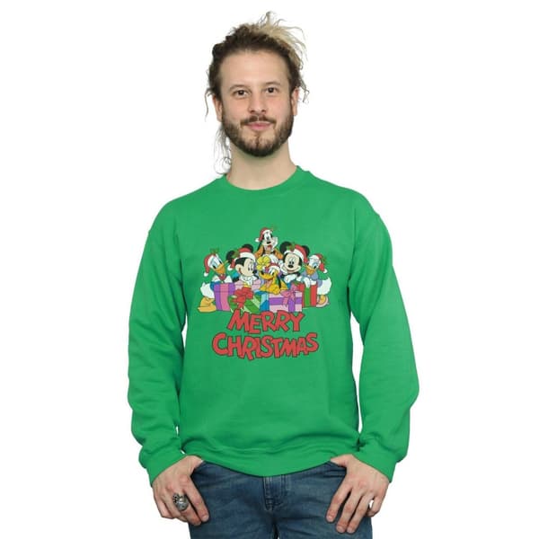 Disney Mens Mickey Mouse And Friends Christmas Sweatshirt