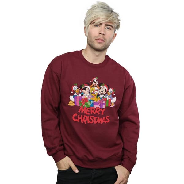 Disney Mens Mickey Mouse And Friends Christmas Sweatshirt