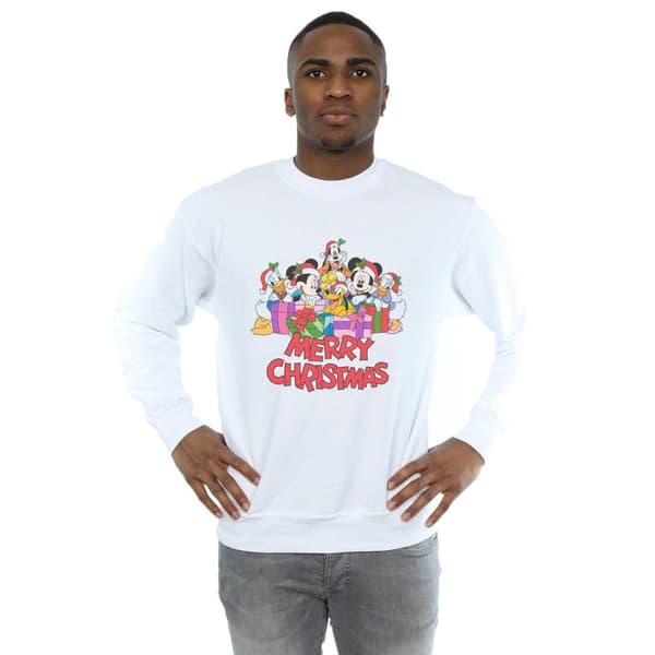 Disney Mens Mickey Mouse And Friends Christmas Sweatshirt