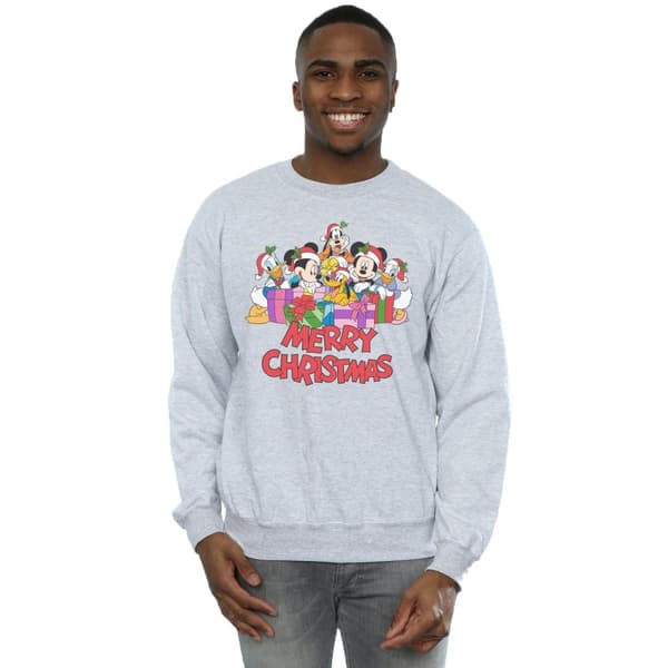 Disney Mens Mickey Mouse And Friends Christmas Sweatshirt
