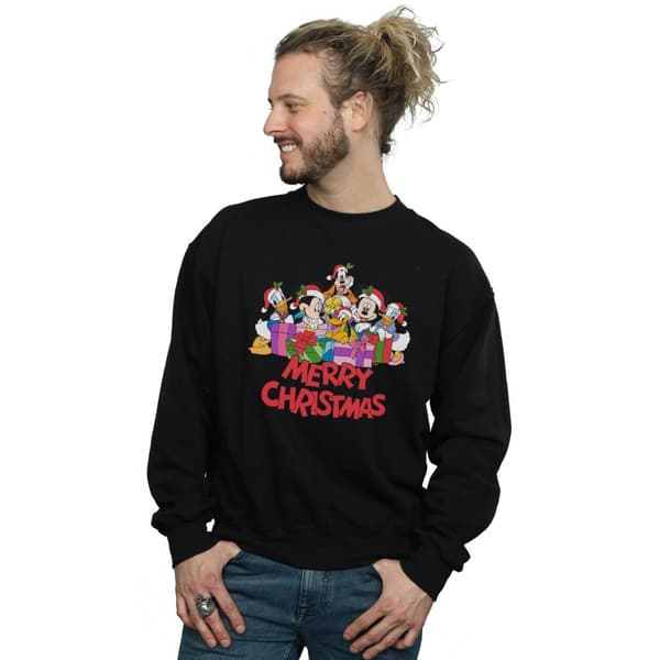 Disney Mens Mickey Mouse And Friends Christmas Sweatshirt