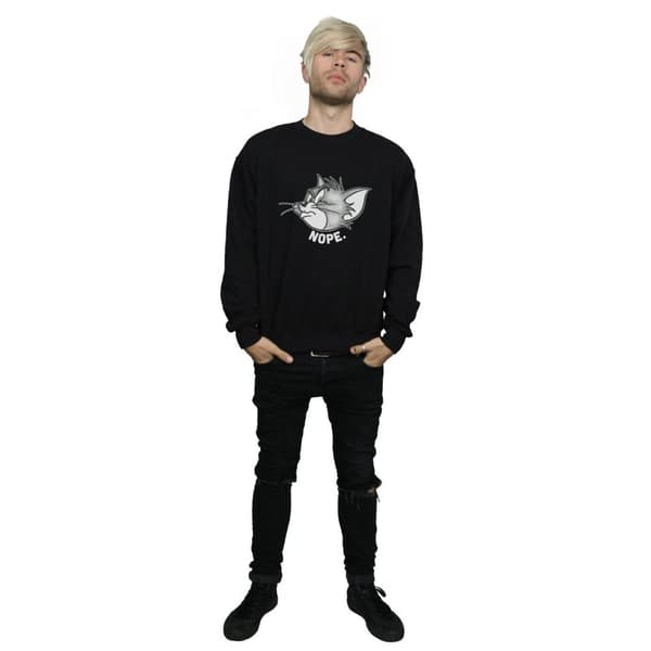 Tom And Jerry Mens Nope Face Sweatshirt