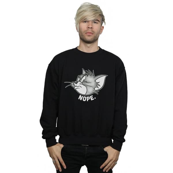 Tom And Jerry Mens Nope Face Sweatshirt