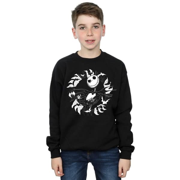 Disney Pojkar Nightmare Before Christmas Jack Bat Circle Sweatshirt