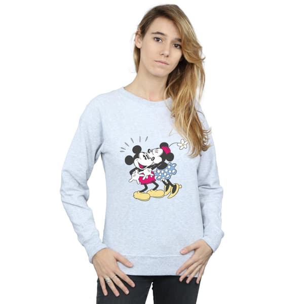 Disney Dam/Tjej Mickey And Minnie Mouse Kiss Sweatshirt