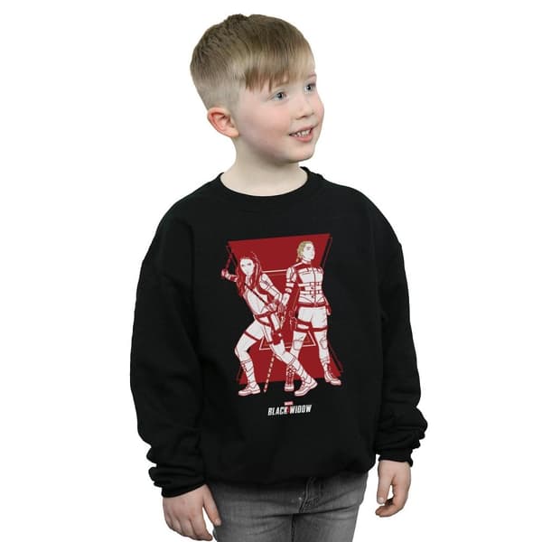 Marvel Pojkar Black Widow Movie Systrar Silhuett Sweatshirt