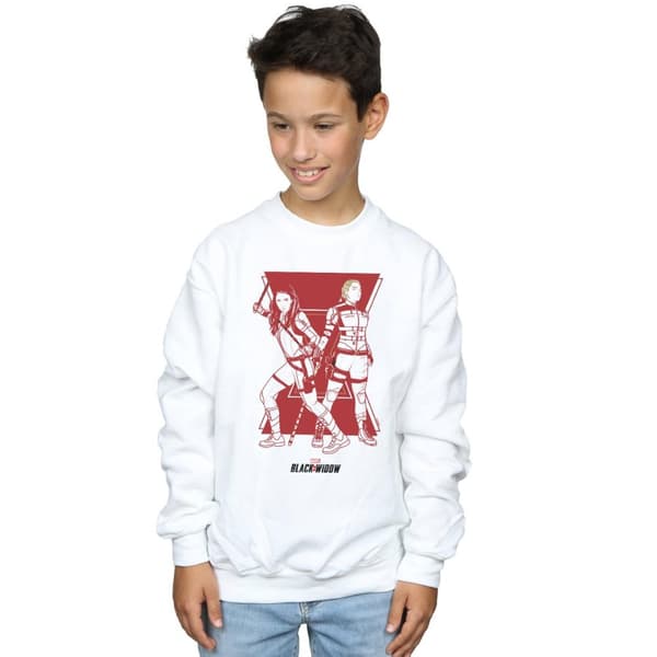 Marvel Pojkar Black Widow Movie Systrar Silhuett Sweatshirt