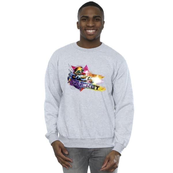 Marvel Guardians Of The Galaxy Abstrakt Raket Tvättbjörn Sweatshirt