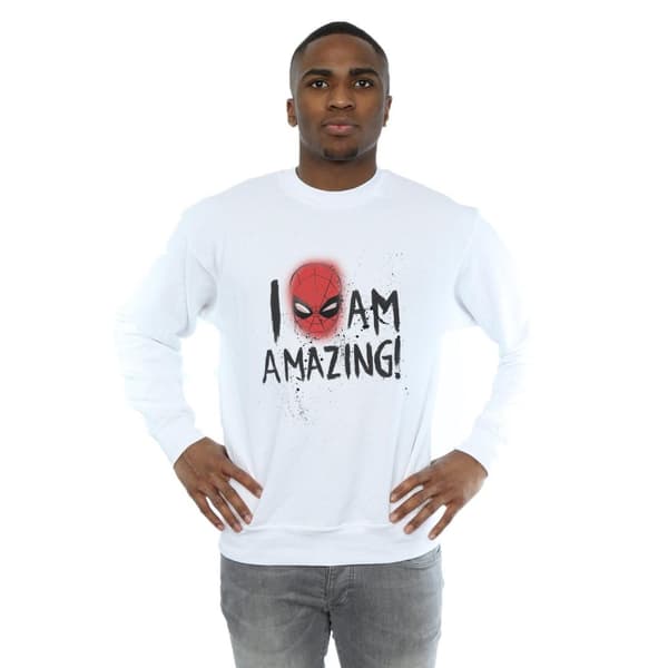 Marvel Mens Spider-Man I Am Amazing Sweatshirt