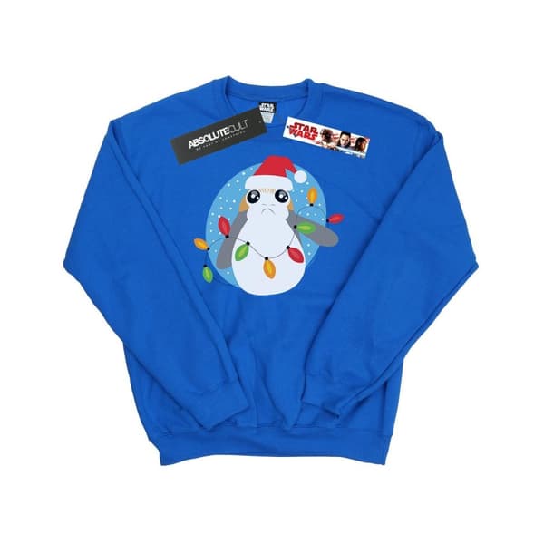 Star Wars Girls The Last Jedi Porg Christmas Lights Sweatshirt