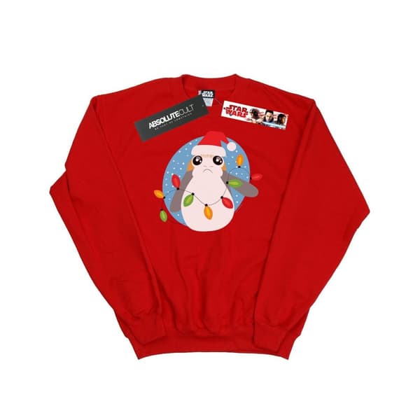 Star Wars Girls The Last Jedi Porg Sweatshirt med julbelysning