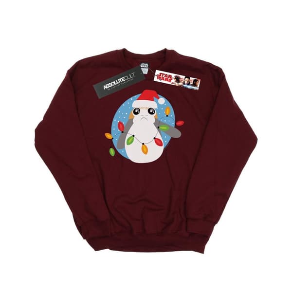 Star Wars Girls The Last Jedi Porg Sweatshirt med julbelysning