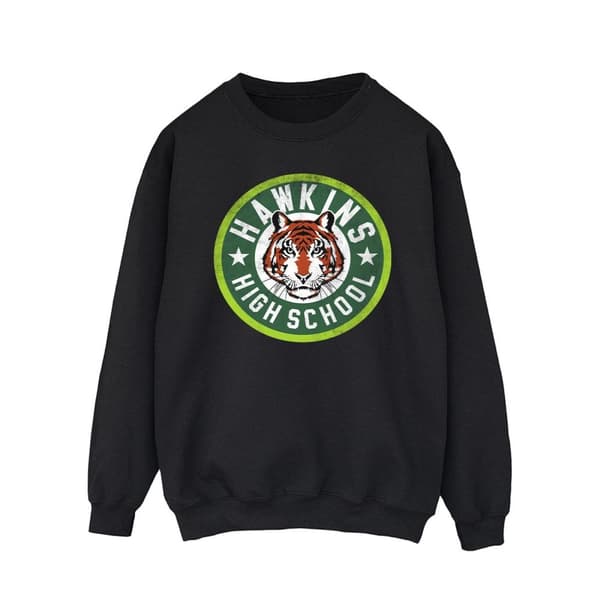 Netflix Mens Stranger Things Hawkins Tiger Circle Sweatshirt