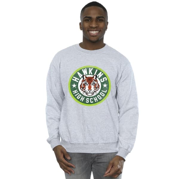 Netflix Mens Stranger Things Hawkins Tiger Circle Sweatshirt