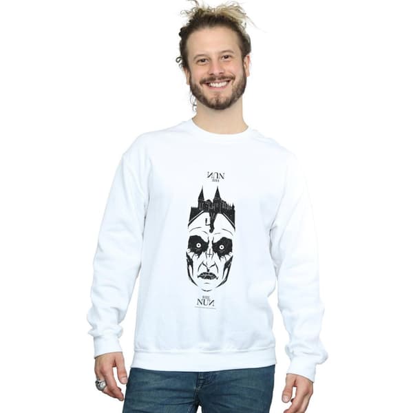 The Nun Mens Distressed Face Sweatshirt