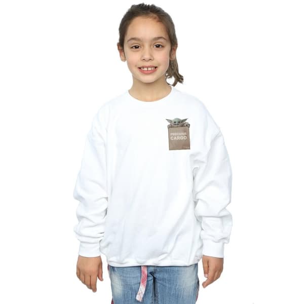 Star Wars Girls The Mandalorian Precious Cargo Faux Pocket Sweatshirt