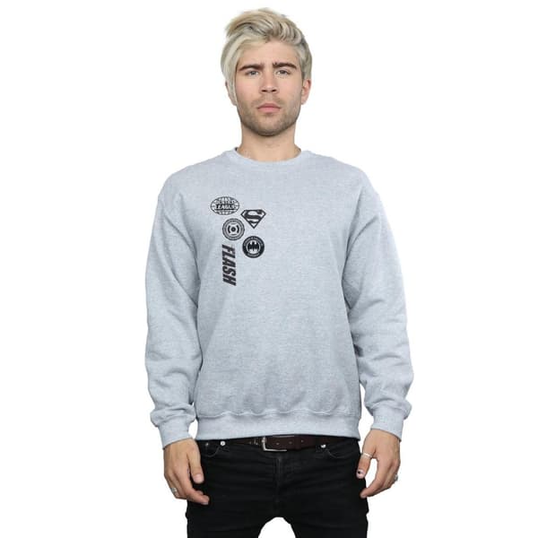 DC Comics Mens Justice League Icons Cluster Sweatshirt