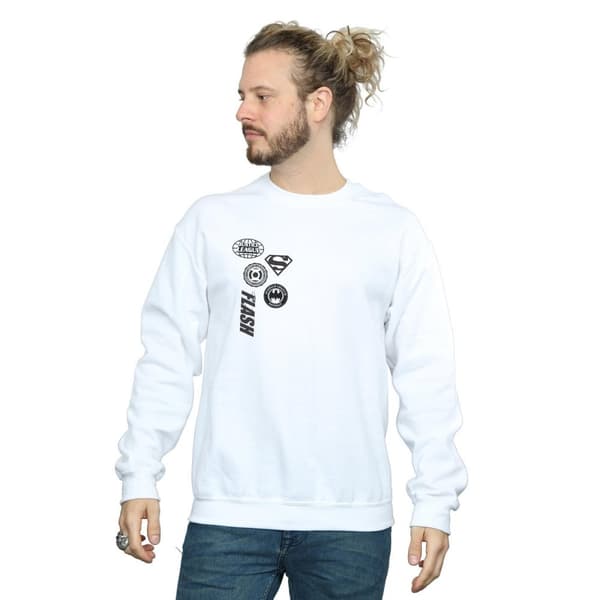DC Comics Mens Justice League Icons Cluster Sweatshirt