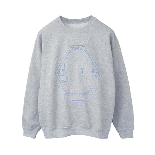 Star Wars Womens/Ladies The Mandalorian Outline Helm Diamond Sweatshirt