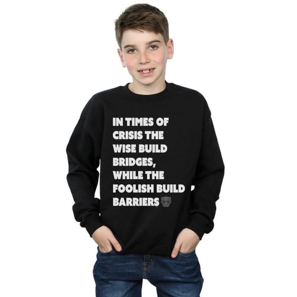 Marvel Boys Black Panther Times Of Crisis Sweatshirt