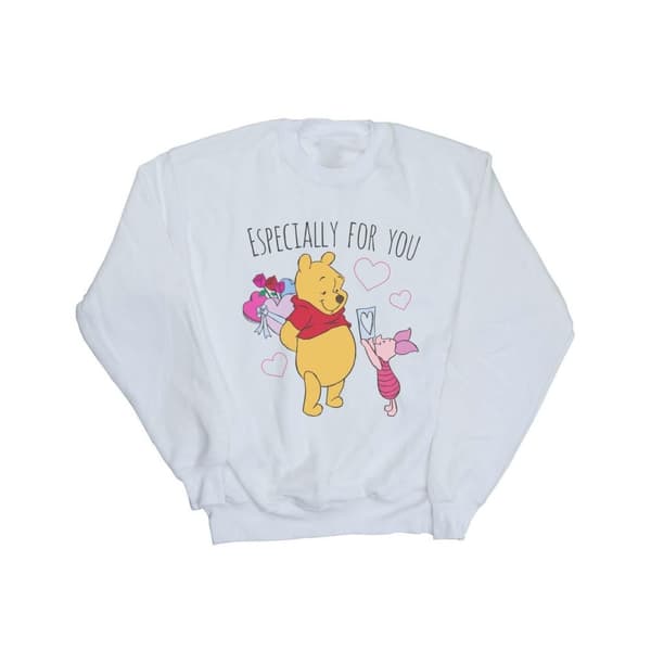 Disney Dam/Tjej Winnie The Pooh Piglet Alla hjärtans gåva Sweatshirt