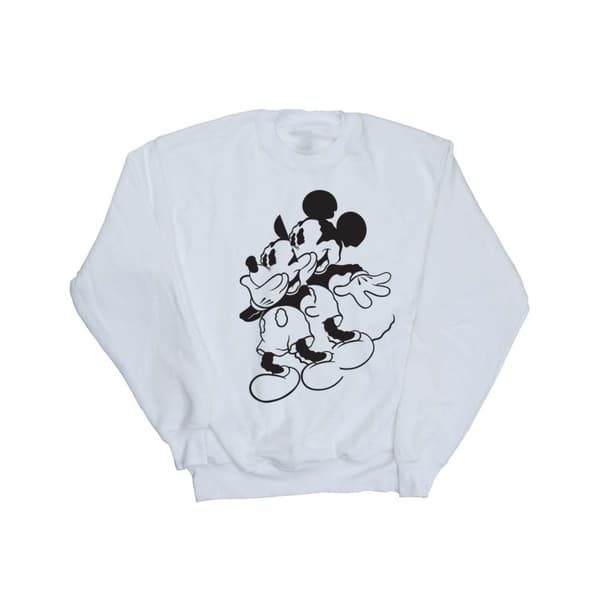 Disney Mens Mickey Mouse Shake Sweatshirt White XL