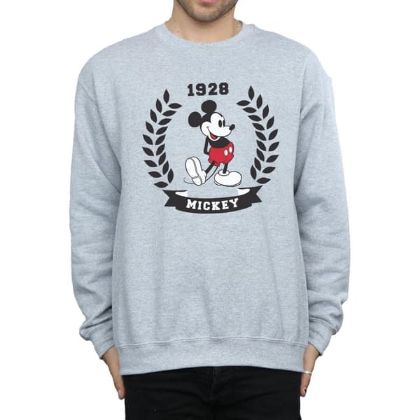 Disney Mens Mickey Mouse Laurel Sweatshirt