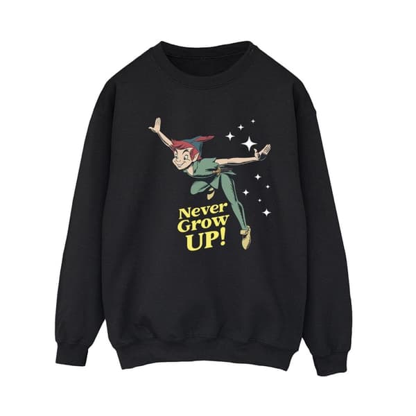 Disney Womens/Ladies Peter Pan Never Grow Up Sweatshirt