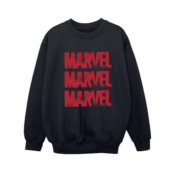 Marvel Pojkar Röd Spray Logos Sweatshirt