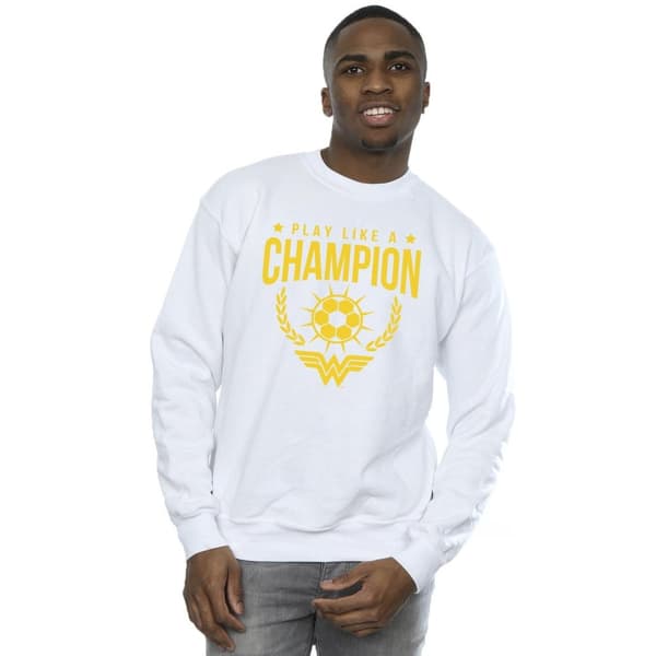 DC Comics Mens Wonder Woman Play Like A Champion Sweatshirt