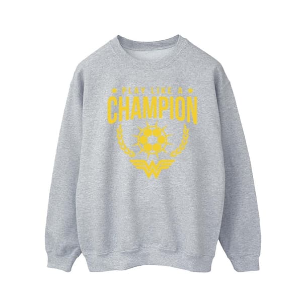 DC Comics Mens Wonder Woman Play Like A Champion Sweatshirt
