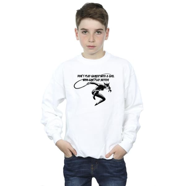DC Comics Boys Catwoman Don´t Play Games Sweatshirt