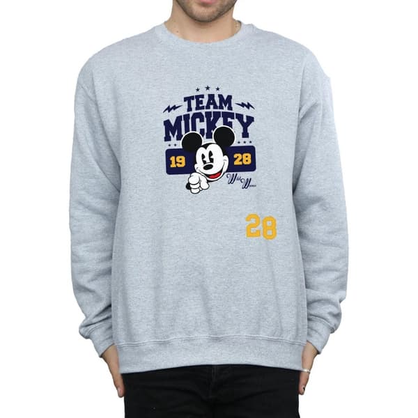 Disney Mens Mickey Mouse Team Mickey Sweatshirt