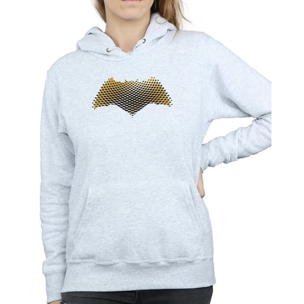 DC Comics Huvtröja med textur för kvinnor/damer Justice League Movie Batman Logo