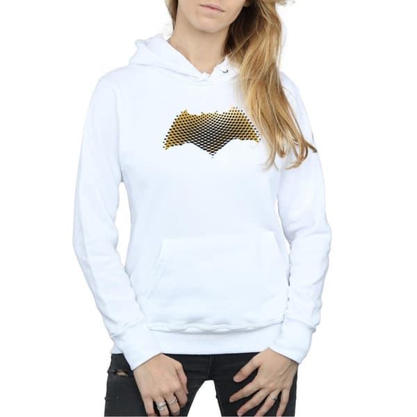 DC Comics Huvtröja med textur för kvinnor/damer Justice League Movie Batman Logo