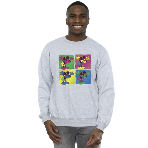 Disney Mens Mickey Mouse Pop Art Sweatshirt