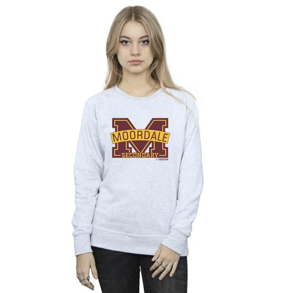Netflix Dam/Tjej Sex Education Moordale M Logo 2 Sweatshirt