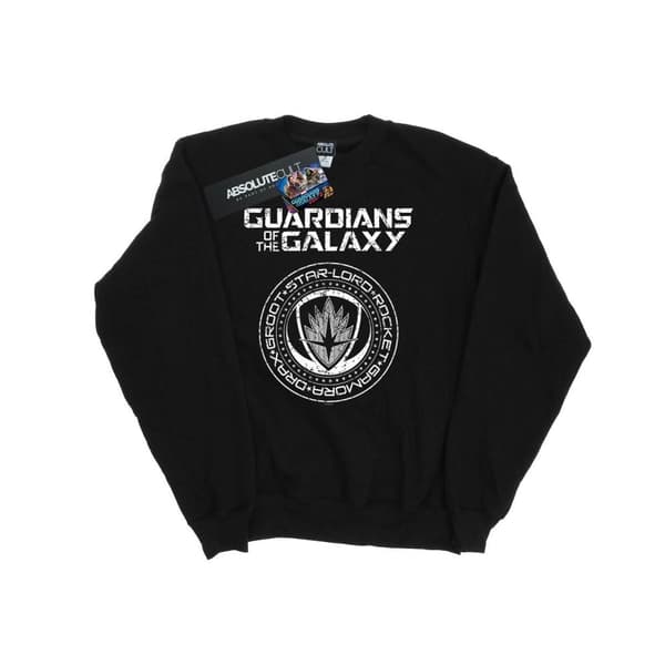 Marvel Mens Guardians Of The Galaxy Vol. 2 Distressed Seal Sweatshirt Black XL