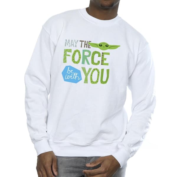 Star Wars Mens The Mandalorian May The Force Be With You Sweatshirt