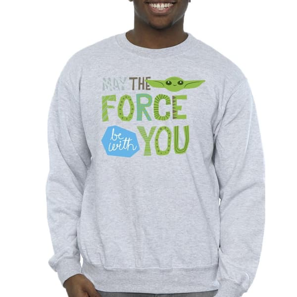 Star Wars Mens The Mandalorian May The Force Be With You Sweatshirt
