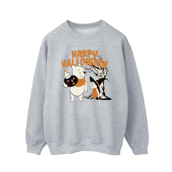 Disney Mens Winnie The Pooh And Piglet Happy Halloween Sweatshirt