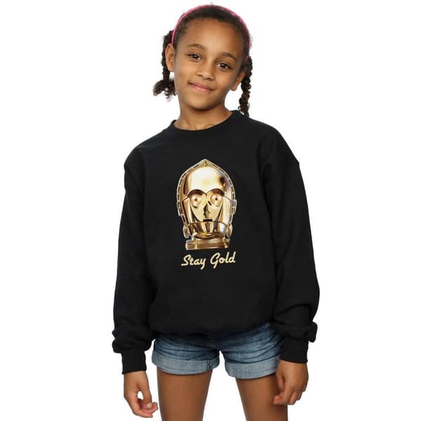 Star Wars Girls The Rise Of Skywalker C-3PO Stay Gold Sweatshirt