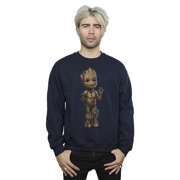 Marvel Mens I Am Groot Wave Pose Sweatshirt