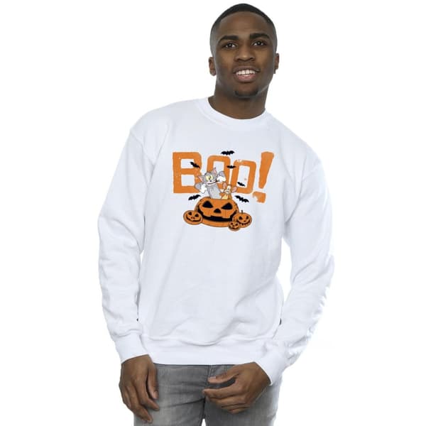 Tom & Jerry Mens Halloween Boo! Sweatshirt
